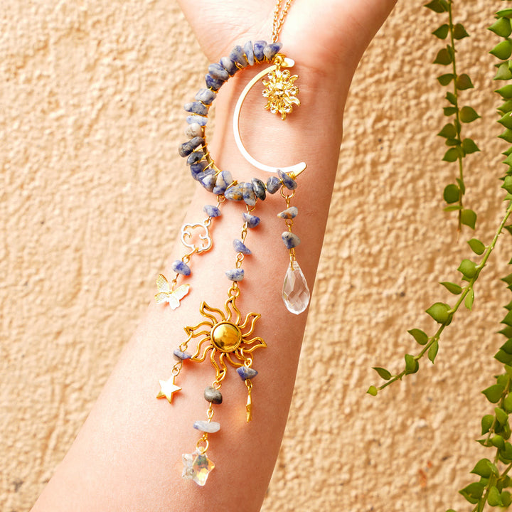 Carillon éolien attrape-soleil en gravier de cristal naturel Olivenorma