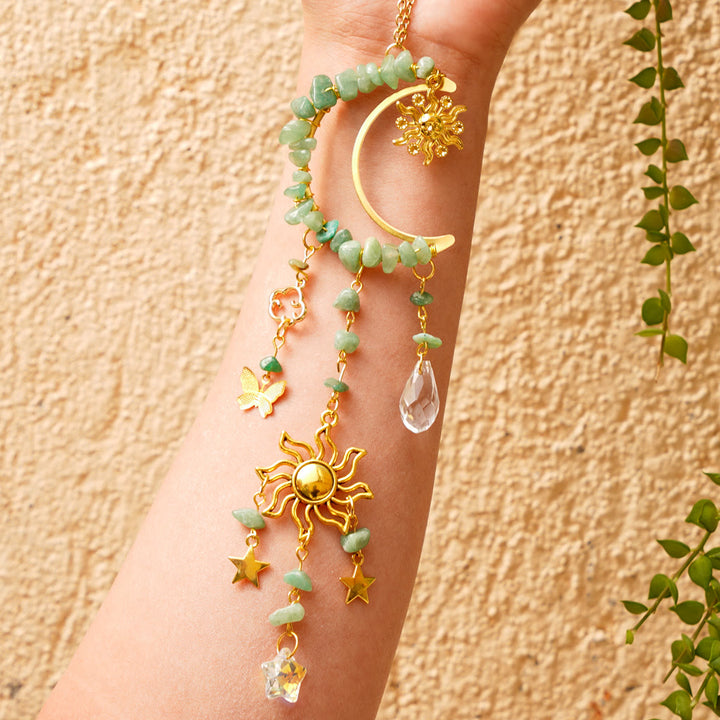 Carillon éolien attrape-soleil en gravier de cristal naturel Olivenorma