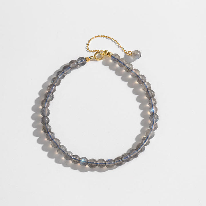 Bracelet de perles fines en labradorite naturelle Olivenorma