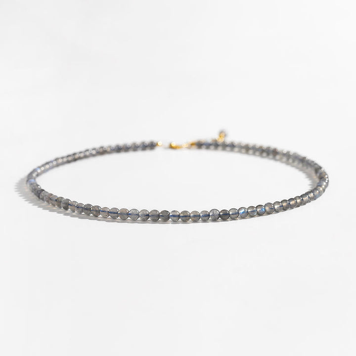 Bracelet de perles fines en labradorite naturelle Olivenorma