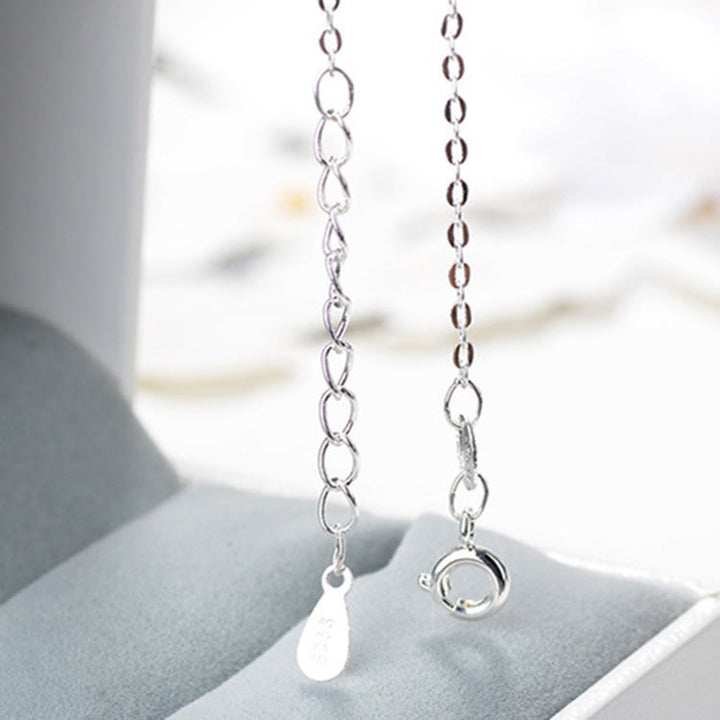 Bracelet pendentif chat en argent et pierre de lune Olivenorma