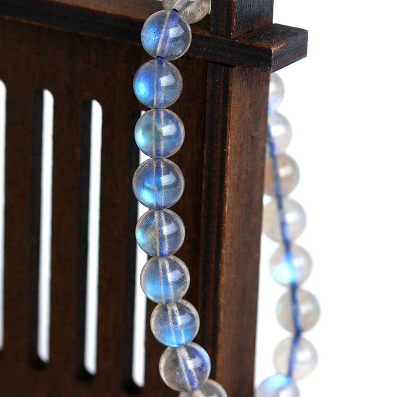 Bracelet de perles de labradorite naturelle Olivenorma 4-7A