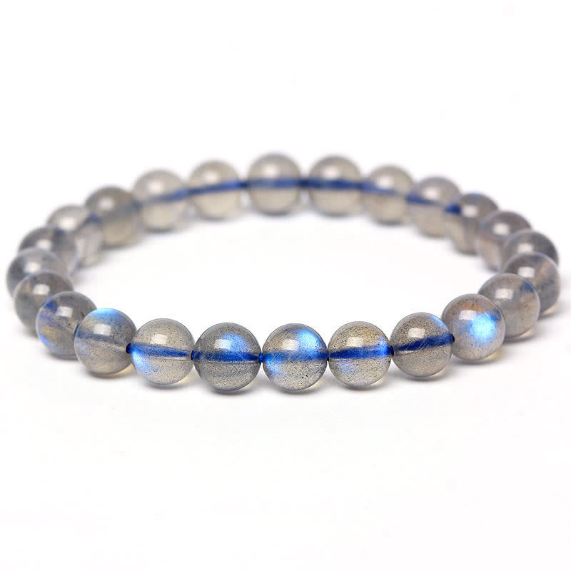 Bracelet de perles de labradorite naturelle Olivenorma 4-7A