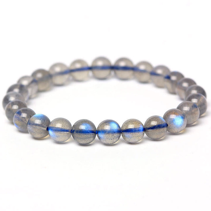 Bracelet de perles de labradorite naturelle Olivenorma 4-7A