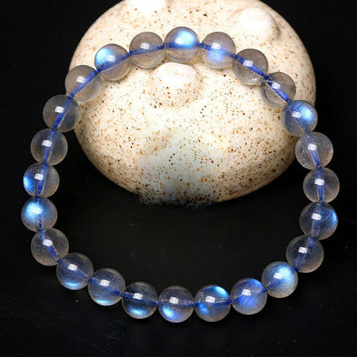 Bracelet de perles de labradorite naturelle Olivenorma 4-7A