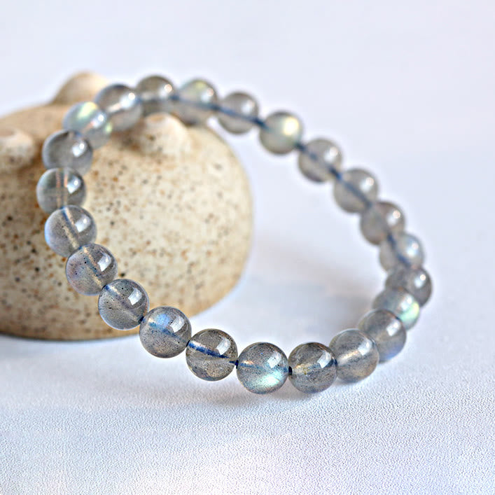 Bracelet de perles de labradorite naturelle Olivenorma 4-7A