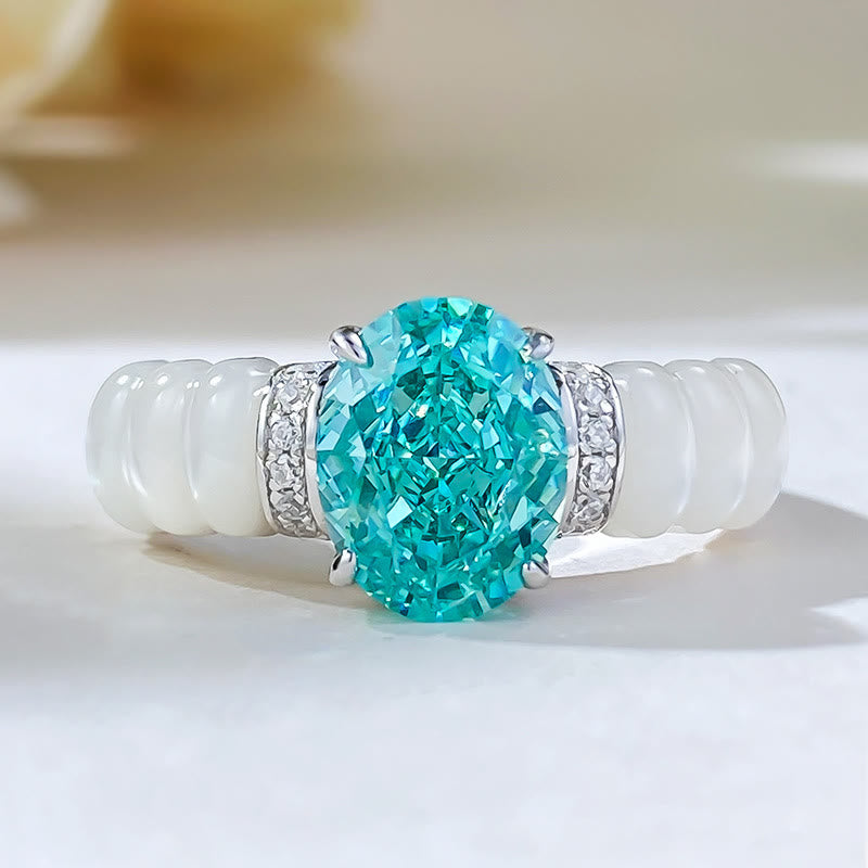 Bague Olivenorma en aigue-marine taille ovale