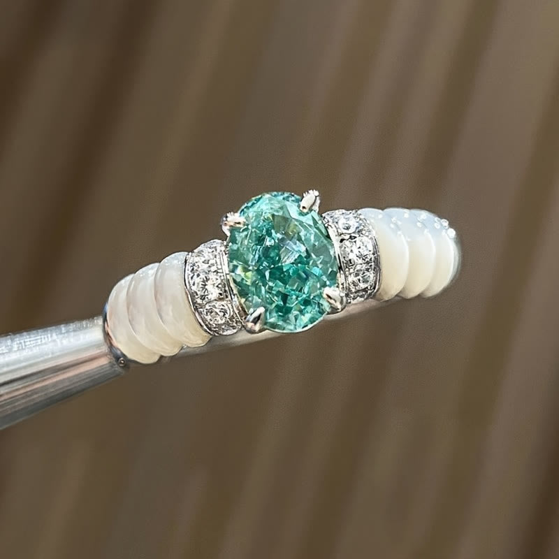 Bague Olivenorma en aigue-marine taille ovale