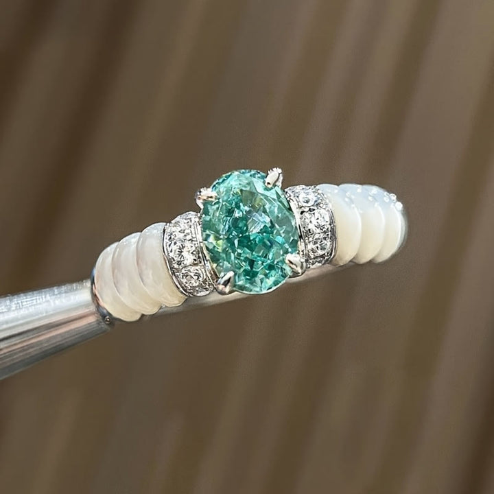 Bague Olivenorma en aigue-marine taille ovale