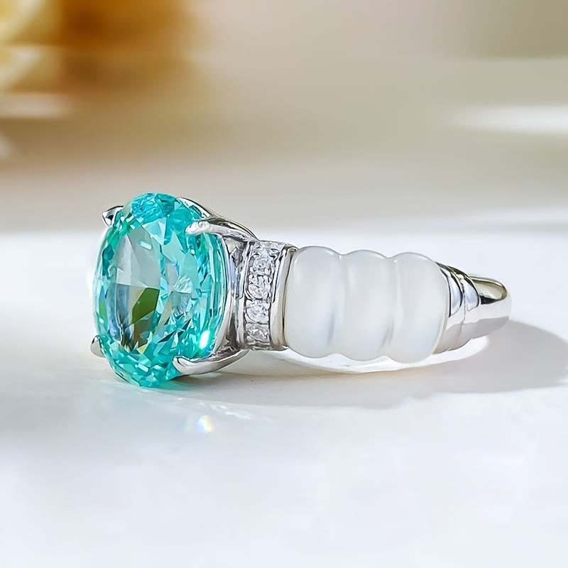 Bague Olivenorma en aigue-marine taille ovale