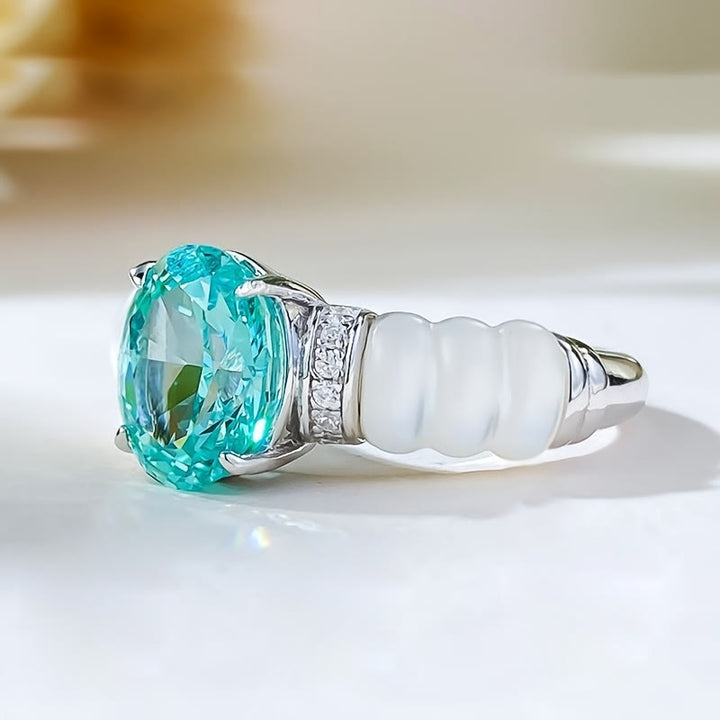 Bague Olivenorma en aigue-marine taille ovale