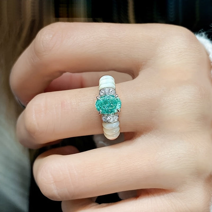 Bague Olivenorma en aigue-marine taille ovale