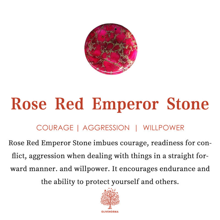 Bracelet large bohème en perles de pierre empereur Olivenorma