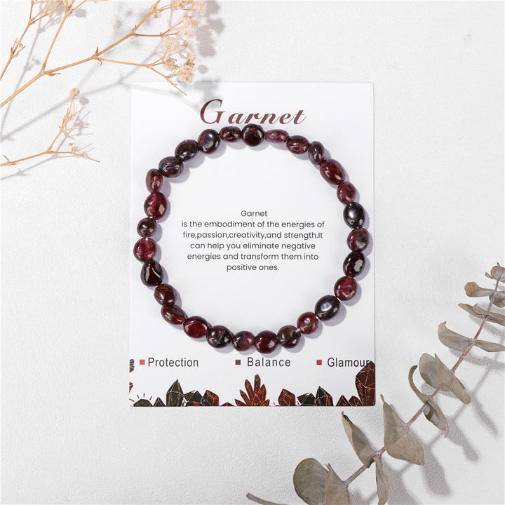 Bracelet Olivenorma en perles de cristal irrégulières naturelles de 6 à 8 mm