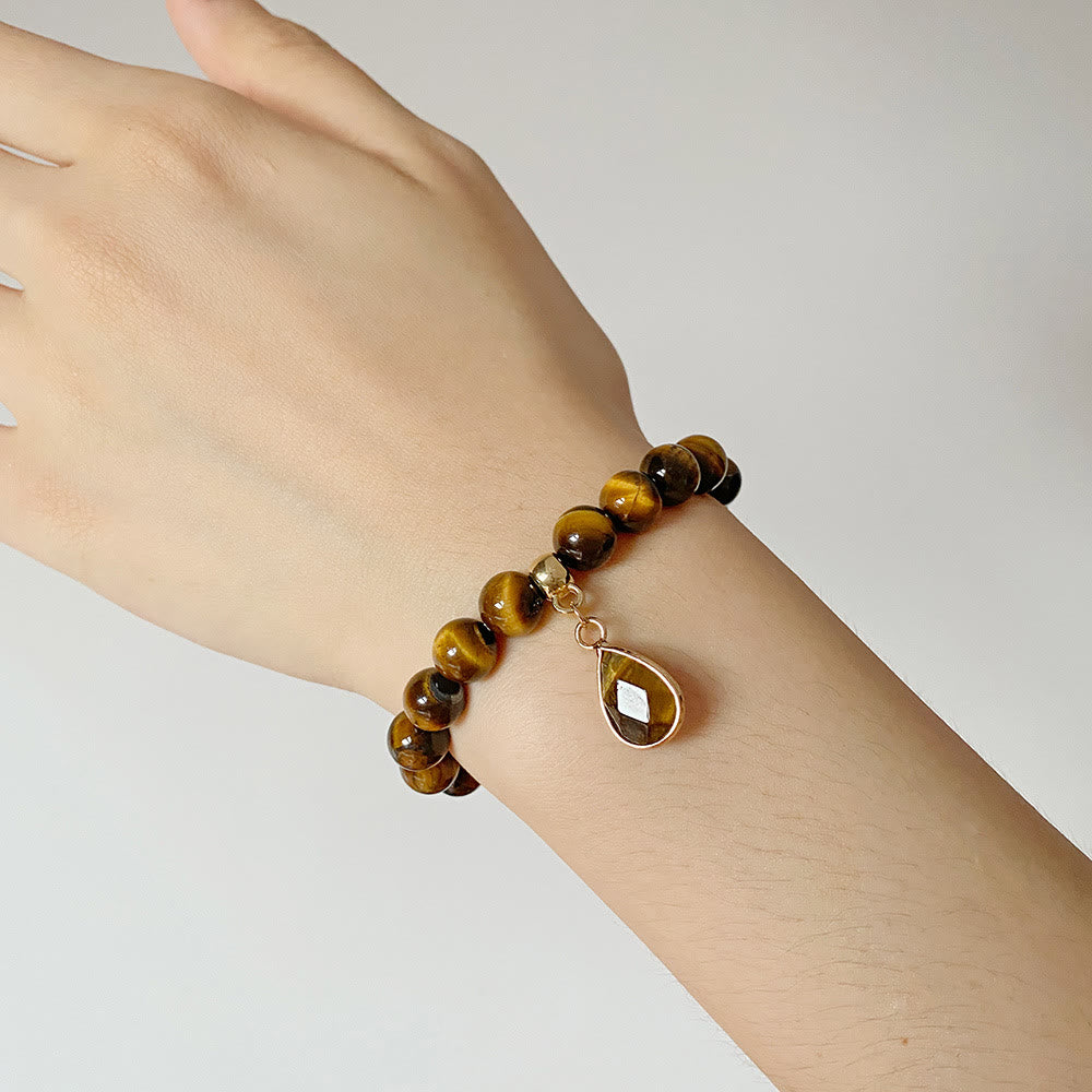 Bracelet Olivenorma en perles de cristal irrégulières naturelles de 8 mm