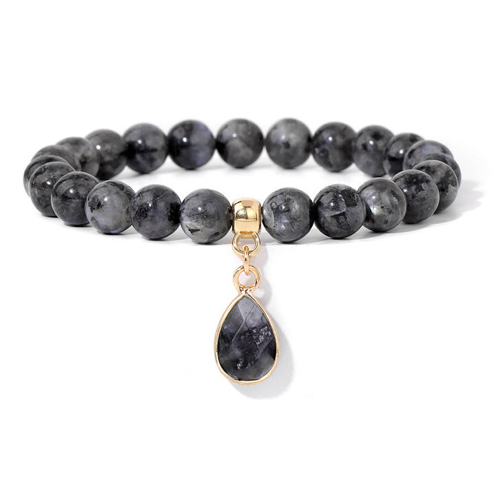 Bracelet Olivenorma en perles de cristal irrégulières naturelles de 8 mm