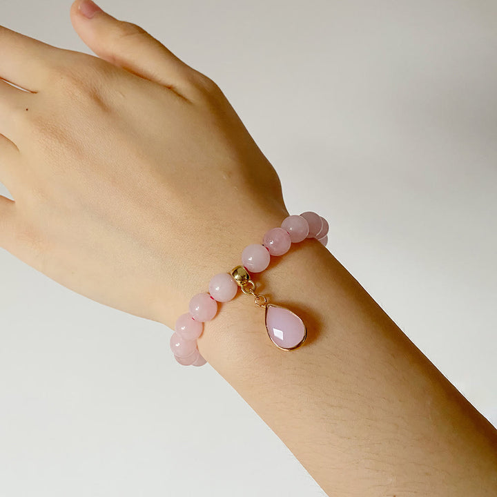 Bracelet Olivenorma en perles de cristal irrégulières naturelles de 8 mm