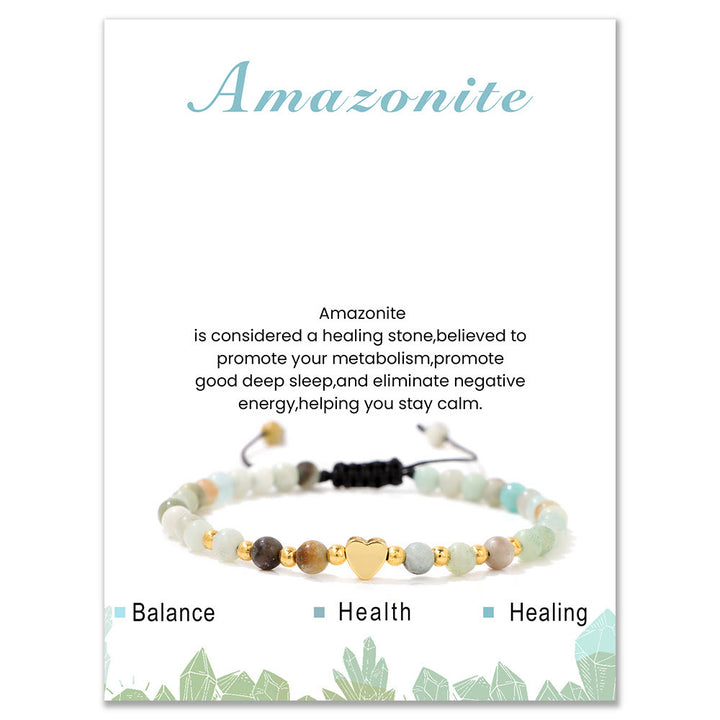 Bracelet à cordon Olivenorma en perles de cristal naturel de 4 mm