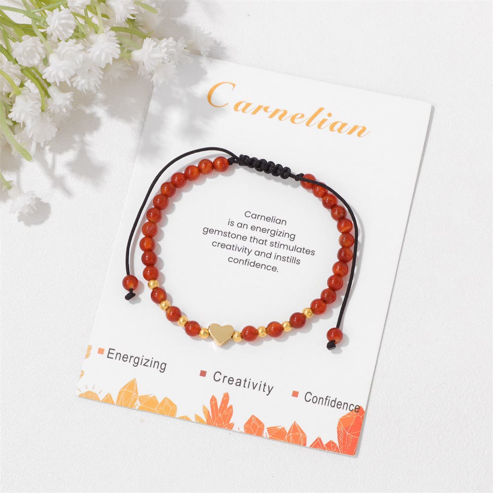 Bracelet à cordon Olivenorma en perles de cristal naturel de 4 mm