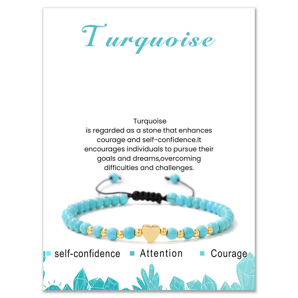 Bracelet à cordon Olivenorma en perles de cristal naturel de 4 mm