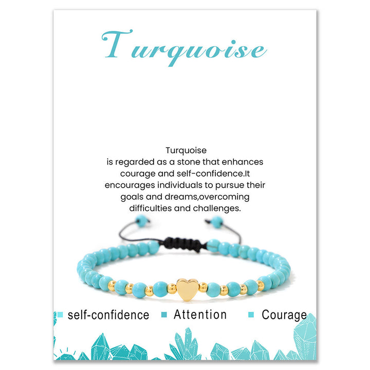 Bracelet à cordon Olivenorma en perles de cristal naturel de 4 mm