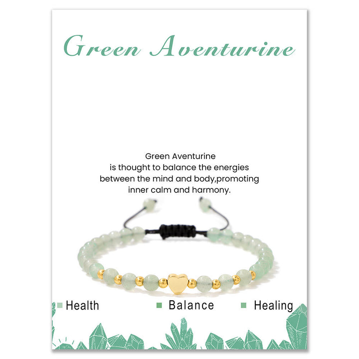 Bracelet à cordon Olivenorma en perles de cristal naturel de 4 mm