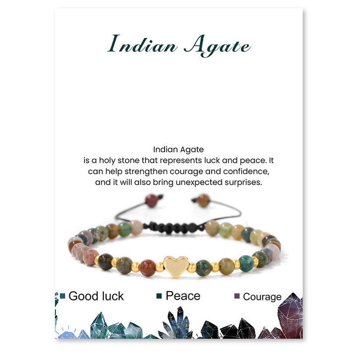 Bracelet à cordon Olivenorma en perles de cristal naturel de 4 mm