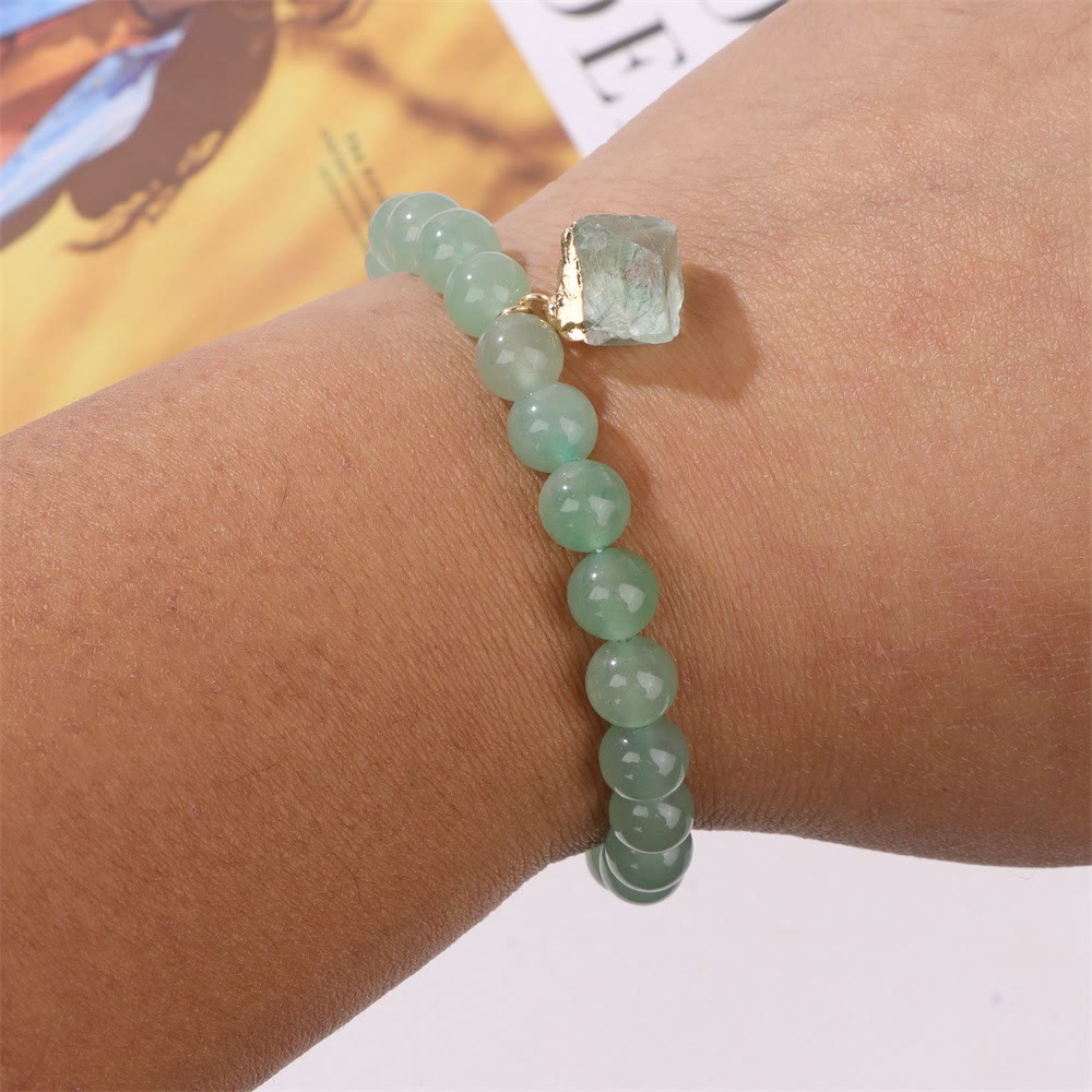 Bracelet pendentif en perles de pierre de lave naturelle Olivenorma