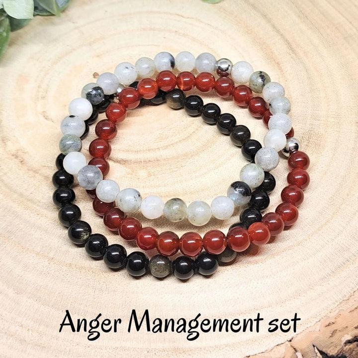 Ensemble de bracelets de perles en cristal d'énergie curative Olivenorma