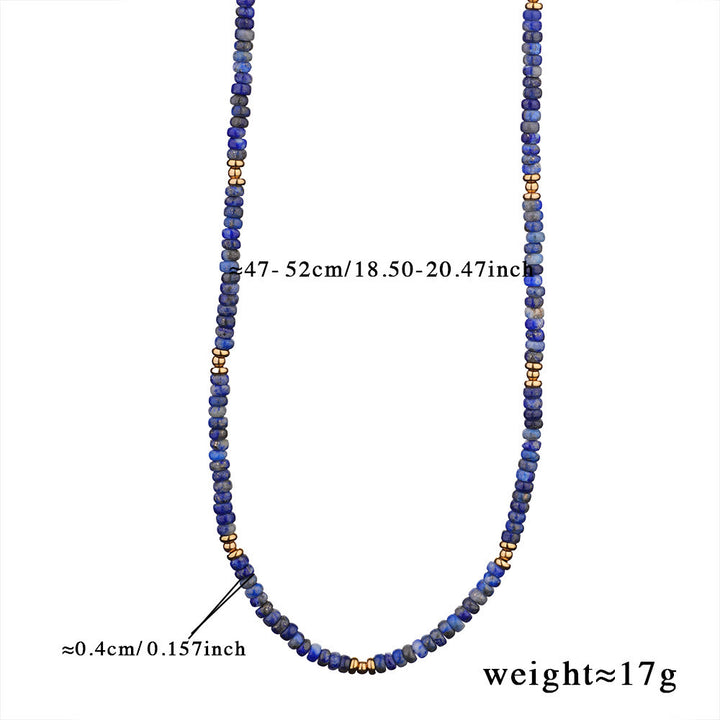 Collier de perles d'eau douce en lapis-lazuli Olivenorma