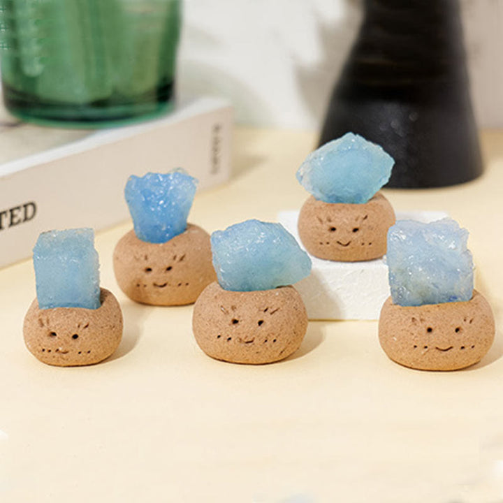 Décoration en petits grains d'aigue-marine naturelle Olivenorma