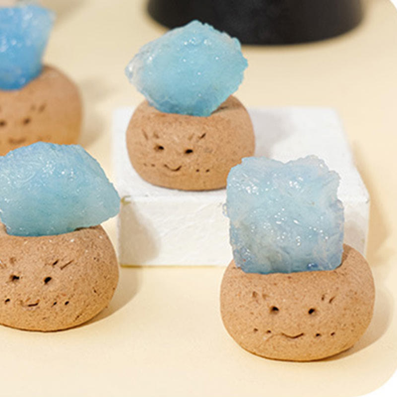 Décoration en petits grains d'aigue-marine naturelle Olivenorma