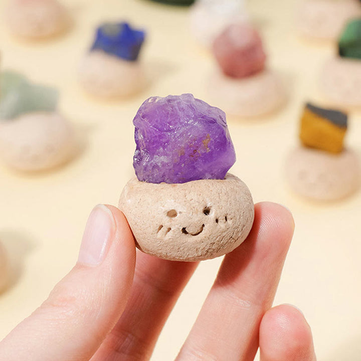 Décoration en cristal irrégulier naturel Olivenorma , petite fève