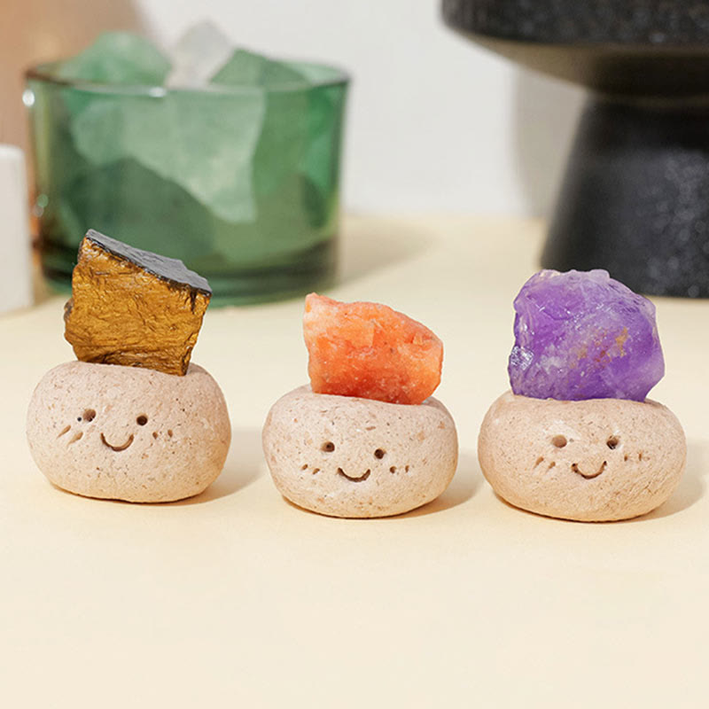 Décoration en cristal irrégulier naturel Olivenorma , petite fève