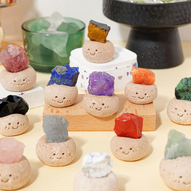 Décoration en cristal irrégulier naturel Olivenorma , petite fève