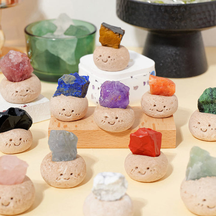 Décoration en cristal irrégulier naturel Olivenorma , petite fève