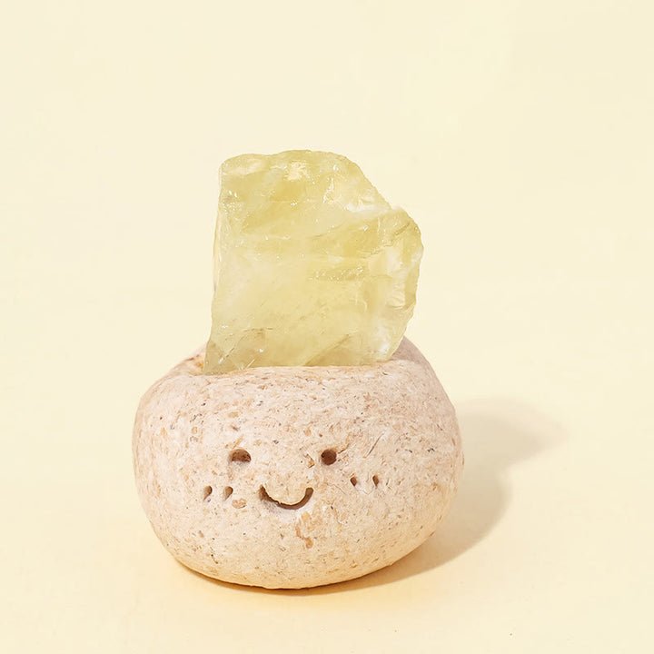 Décoration en cristal irrégulier naturel Olivenorma , petite fève