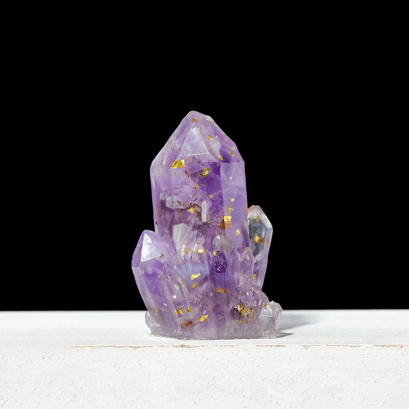 Décoration en pierre naturelle, gravier, cristaux époxy, grappes de pierres précieuses, Olivenorma