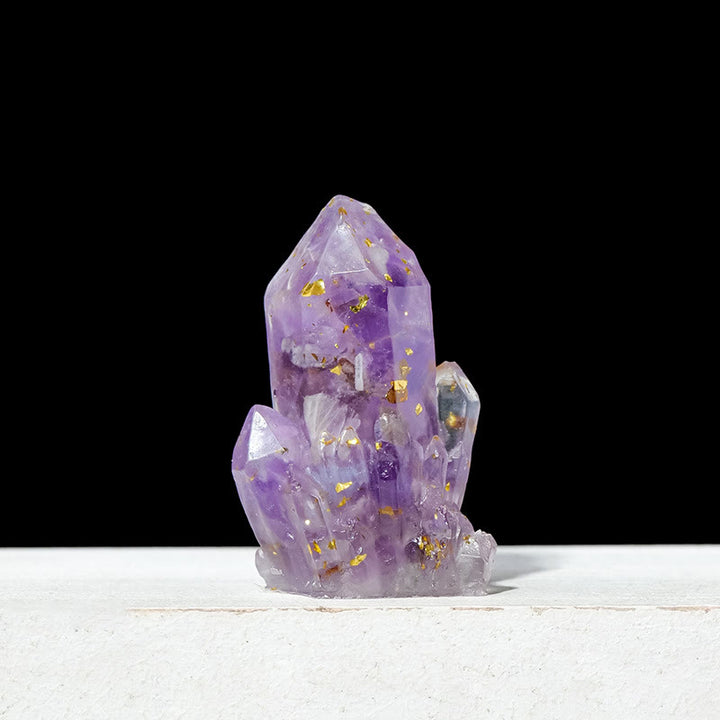 Décoration en pierre naturelle, gravier, cristaux époxy, grappes de pierres précieuses, Olivenorma