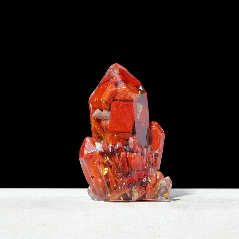 Décoration en pierre naturelle, gravier, cristaux époxy, grappes de pierres précieuses, Olivenorma