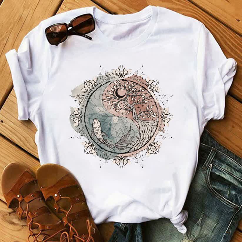 T-shirts en coton inspirants Olivenorma Tree of Life