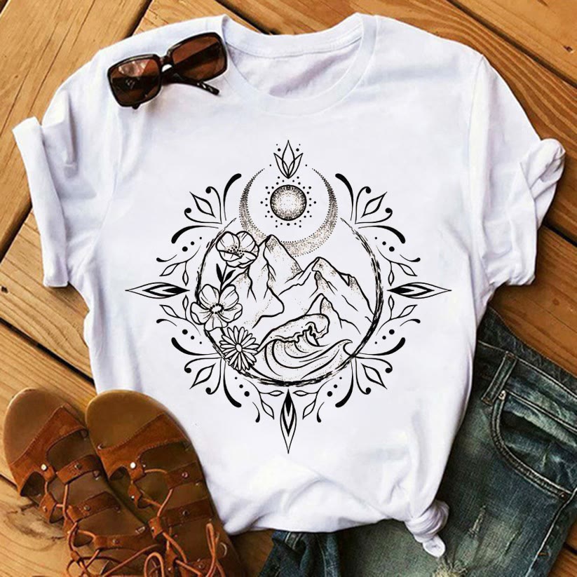 T-shirts en coton inspirants Olivenorma Tree of Life