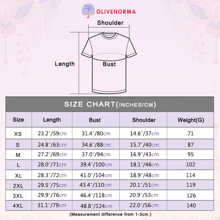 T-shirt rose imprimé lune et lotus noir en polyester Olivenorma