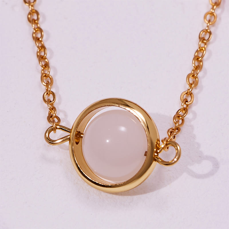 Bracelet Olivenorma en quartz fantôme vert et quartz fraise