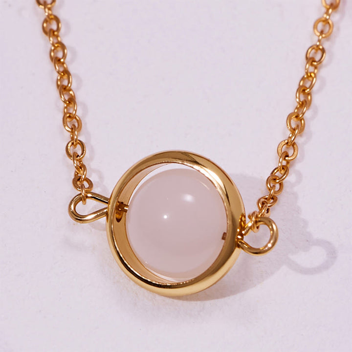 Bracelet Olivenorma en quartz fantôme vert et quartz fraise