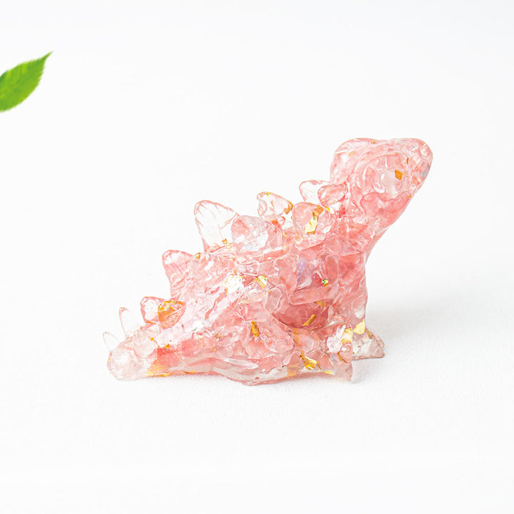 Décoration en cristal époxy Olivenorma , adorable petit dinosaure en pierre précieuse