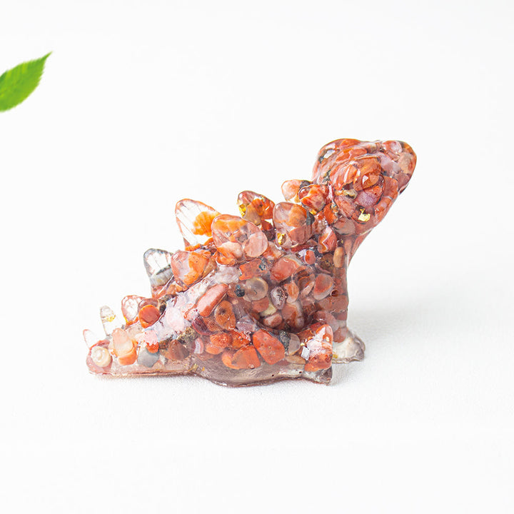 Décoration en cristal époxy Olivenorma , adorable petit dinosaure en pierre précieuse