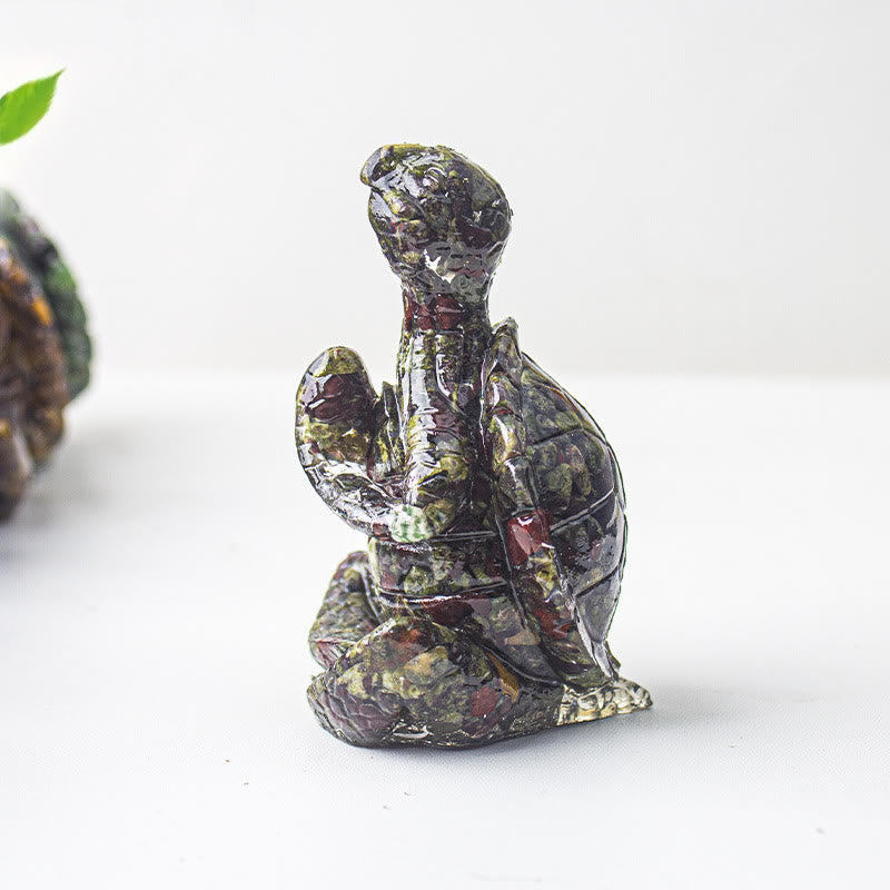 Décoration en pierre précieuse tortue méditante en cristal époxy Olivenorma