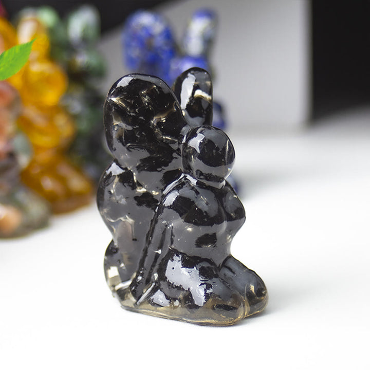 Décoration en pierre précieuse fée papillon en cristal époxy Olivenorma