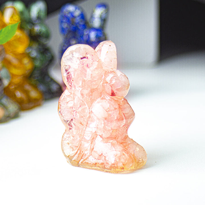 Décoration en pierre précieuse fée papillon en cristal époxy Olivenorma